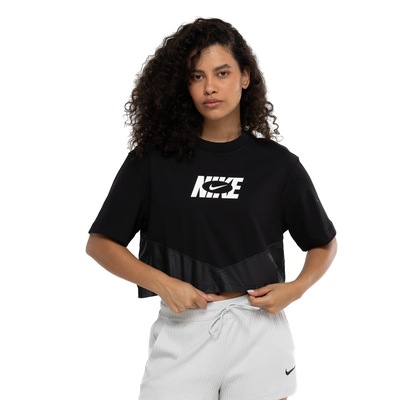 Blusa Cropped Feminina Nike Manga Curta Sportswear IC SS AOP - Foto 2