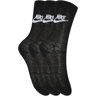 Kit de Meias Nike Sportswear Everyday Essential Crew com 3 Pares - Adulto Kit de Meias Nike Sportswear Everyday Essential Crew com 3 Pares - Adulto