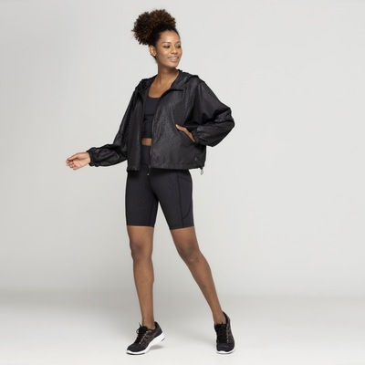 Jaqueta Feminina Oxer com Capuz Dobrável Bolso Seguro Mochy Packable Estampada Drop - Foto 4