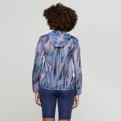 Jaqueta Corta-Vento ASICS Feminino com Capuz Osaka Estampada Color Sumi - Foto 3