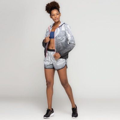 Jaqueta Corta-Vento Feminina ASICS com Capuz Toyama Estampa Sumi Packable - Foto 4