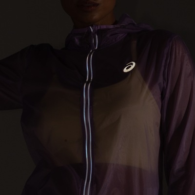 Jaqueta Corta-Vento Feminina ASICS com Capuz Toyama Zíper Refletivo - Foto 6
