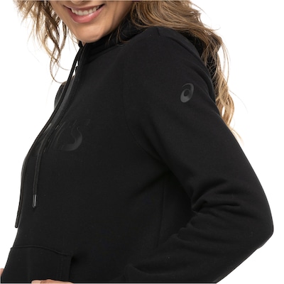 Blusa de Moletom Feminina ASICS com Capuz Canguru e Fleece - Foto 4