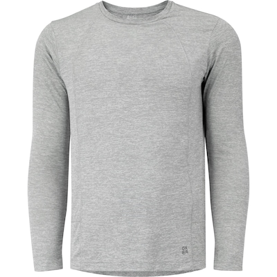 Camiseta Masculina Oxer Manga Longa Mescla Flat - Foto 6