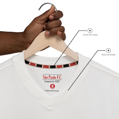 Camiseta do São Paulo Masculina Retrô 1943 - Foto 6