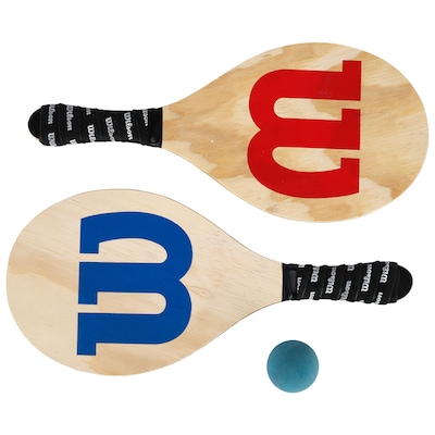 Kit de Frescobol Wilson - 1 Par de Raquetes + 1 Bolinha com Capa - Foto 2