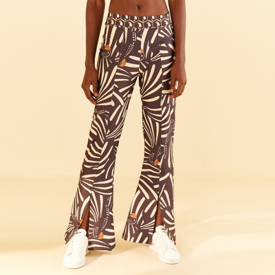 Calça Feminina Farm Bailarina Fenda Ararissima - Foto 1
