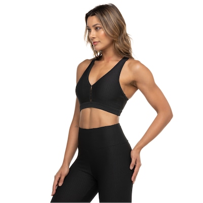 Top Fitness com Bojo Removível Oxer Média Sustentação Bartak - Adulto - Foto 4