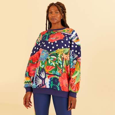 Blusão Feminino Farm Oversized Divertidamente - Foto 1