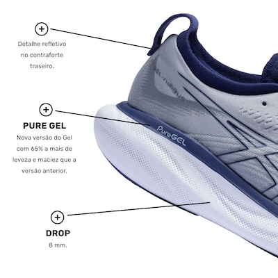 Tênis ASICS Gel-Nimbus 25 - Masculino - Foto 6