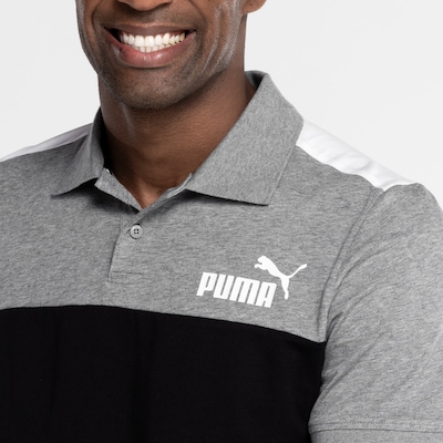 Camisa Polo Masculina Puma Essestials Block Jersey - Foto 6