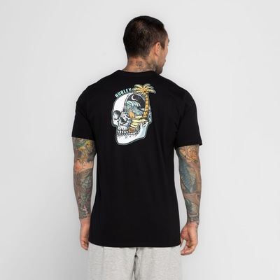 Camiseta Masculina Hurley Manga Curta Silk Skull Night - Foto 3