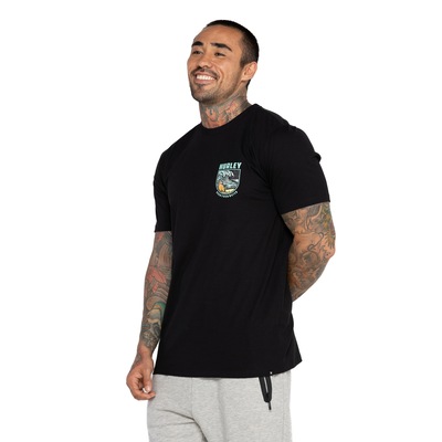 Camiseta Masculina Hurley Manga Curta Silk Skull Night - Foto 2