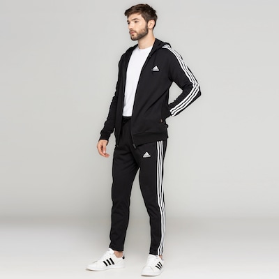 Jaqueta com Capuz adidas Moletinho Essentials - Masculina - Foto 4