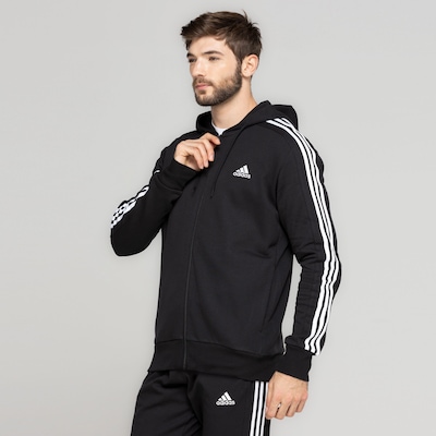 Jaqueta com Capuz adidas Moletinho Essentials - Masculina - Foto 5