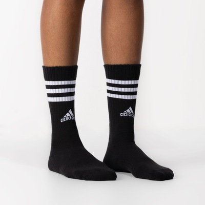 Kit de Meia adidas Adulto Cano Alto 3 Listras - 3 Pares - Foto 4