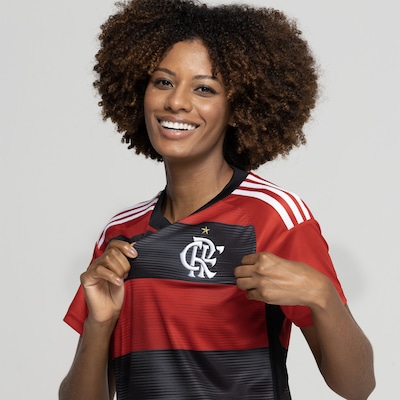 Camisa do Flamengo I 23 adidas - Feminina - Foto 5