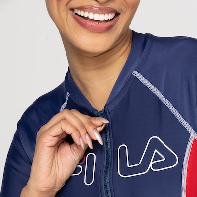 Maiô Feminino Fila Manga Longa Zip III - Foto 3