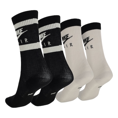 Kit de Meia Nike Cano Longo Everyday Essential Crew - Adulto - 2 Pares - Foto 2