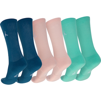 Kit de Meia Nike Cano Alto Jordan Everyday Cush Poly Crew - Adulto - 3 Pares - Foto 2
