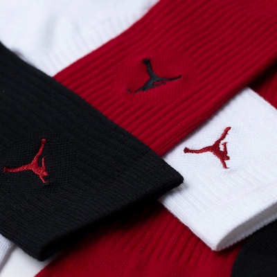 Kit de Meia Nike Cano Alto Jordan Everyday Cush Poly Crew - Adulto - 3 Pares - Foto 5