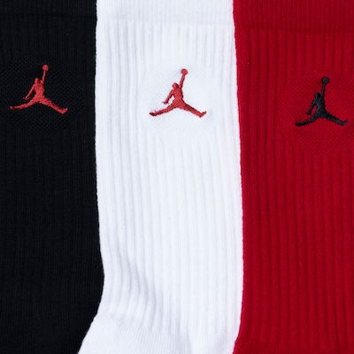 Kit de Meia Nike Cano Alto Jordan Everyday Cush Poly Crew - Adulto - 3 Pares - Foto 6