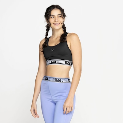 Top Fitness Sem Bojo Puma Média Sustentação Strong - Adulto - Foto 3