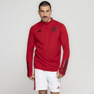 Blusa de Treino Moletom do Flamengo adidas Masculina Comissão - Foto 5