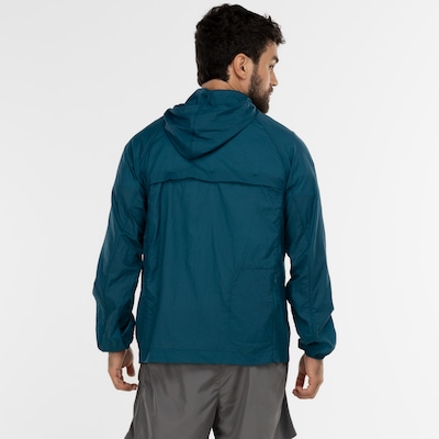 Jaqueta Corta-Vento Masculina Oxer com Capuz Packable Tecido Plano Corrida - Foto 2