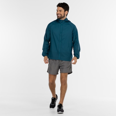 Jaqueta Corta-Vento Masculina Oxer com Capuz Packable Tecido Plano Corrida - Foto 3