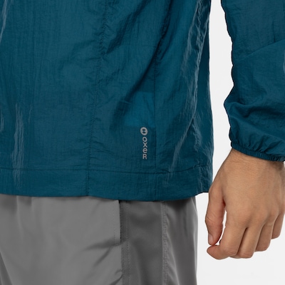Jaqueta Corta-Vento Masculina Oxer com Capuz Packable Tecido Plano Corrida - Foto 5