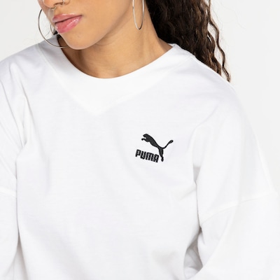 Blusa Cropped Feminina Puma Classics Oversized - Foto 6