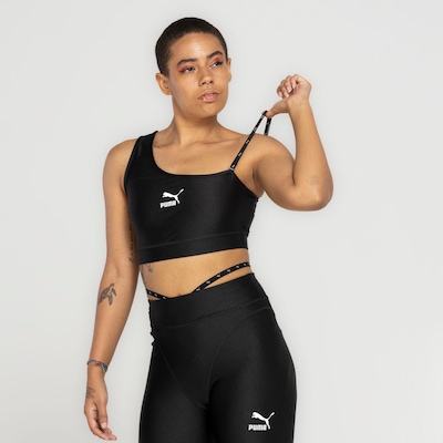 Top Puma sem Bojo Baixa Sustentação Dare To Crop - Foto 3