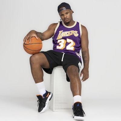 Camiseta Regata Magic Johson Los Angeles Lakers Mitchell & Ness NBA Swingman Road Jersey - Foto 1