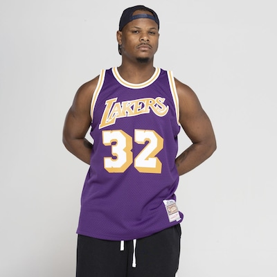 Camiseta Regata Magic Johson Los Angeles Lakers Mitchell & Ness NBA Swingman Road Jersey - Foto 2