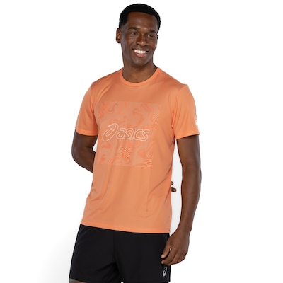 Camiseta Masculina ASICS Manga Curta Estampa Treino Anti Odor - Foto 2