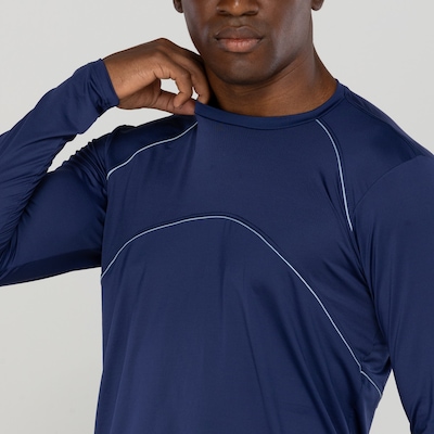 Camiseta Masculina Oxer Manga Longa Recortada - Foto 6