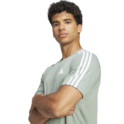 Camiseta Masculina adidas Manga Curta Essentials 3 Listras - Foto 4