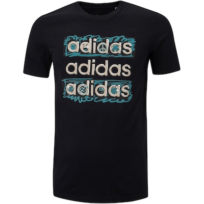 Camiseta Masculina adidas Manga Curta Doodle - Foto 6