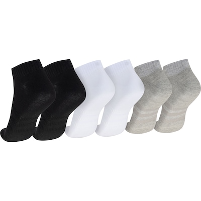 Kit de Meia adidas Cano Curto Sportswear - Adulto - 3 Pares - Foto 2