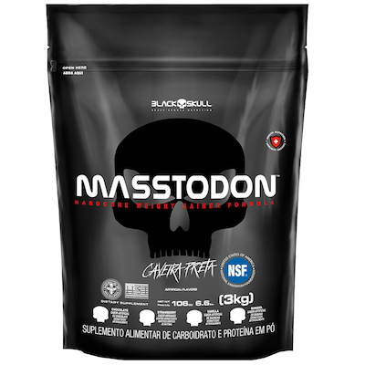 Hipercalórico Black Skull Masstodon Refil - Chocolate - 3 Kg - Foto 1