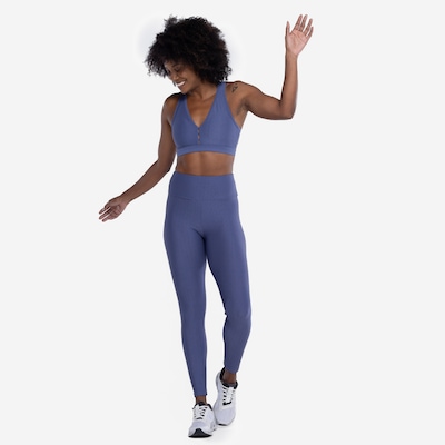 Calça Legging Feminina Oxer Textura New Baixa Compressão Cós Médio - Foto 5