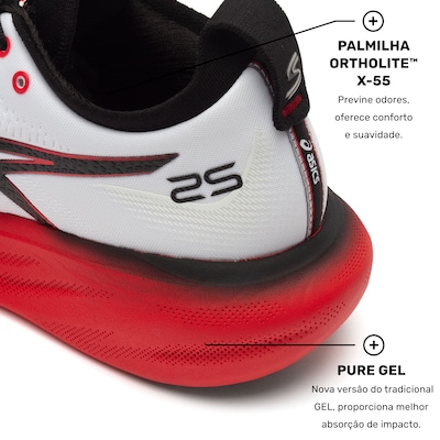 Tênis ASICS Gel-Nimbus 25 Senna - Masculino - Foto 5