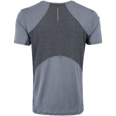 Camiseta Masculina ASICS Manga Curta Respirável de Secagem Rápida Refletiva Mescla - Foto 2