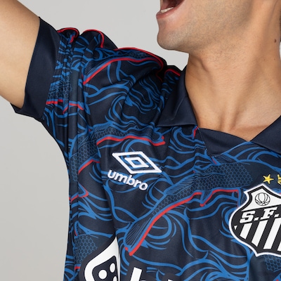 Camisa Polo do Santos III 23 Umbro Masculina Torcedor - Foto 6