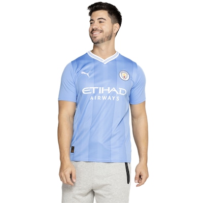 Camisa Manchester City I 23/24 Puma Torcedor - Masculina - Foto 2