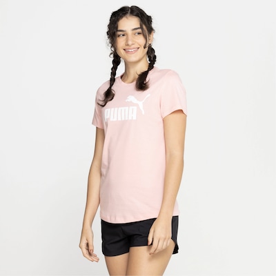 Camiseta Feminina Puma Manga Curta Essentials Logo Tee - Foto 3