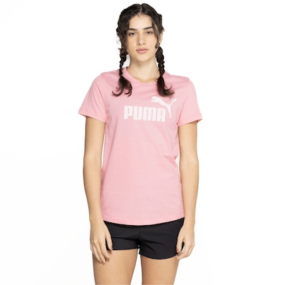 Camiseta Feminina Puma Manga Curta Essentials Logo Tee - Foto 1