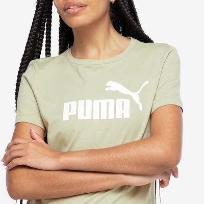 Camiseta Feminina Puma Manga Curta Essentials Logo Tee - Foto 6
