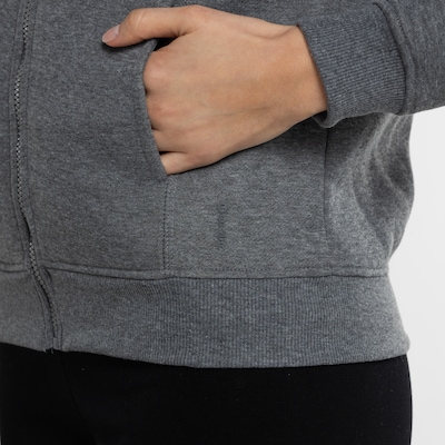 Jaqueta de Moletom Feminina Oxer com Capuz Fleece com Bolso Externo - Foto 6